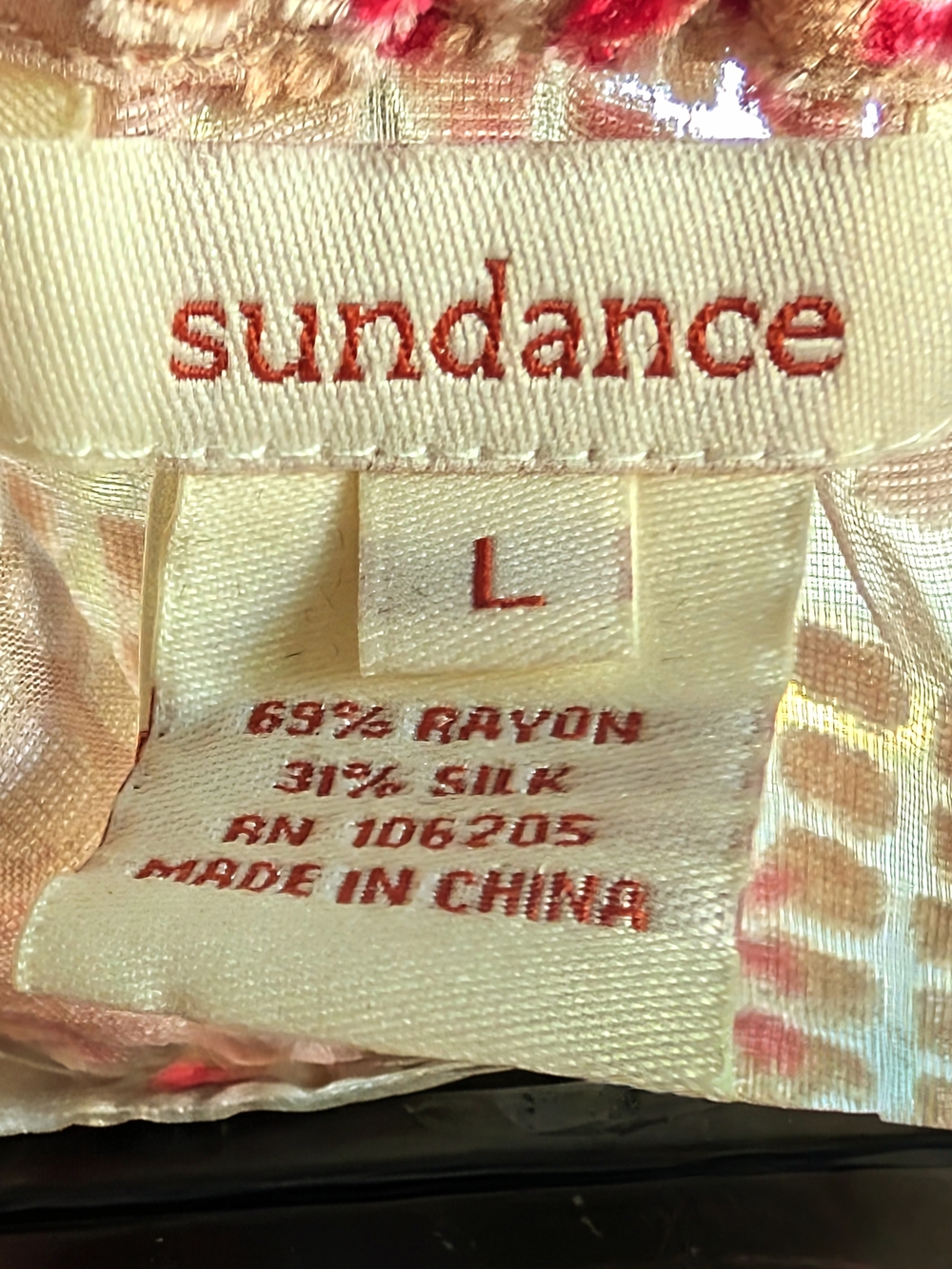 SUNDANCE Boho Silk-Blend Burnout Blouse - LG - NWOT - Picture 2 of 16